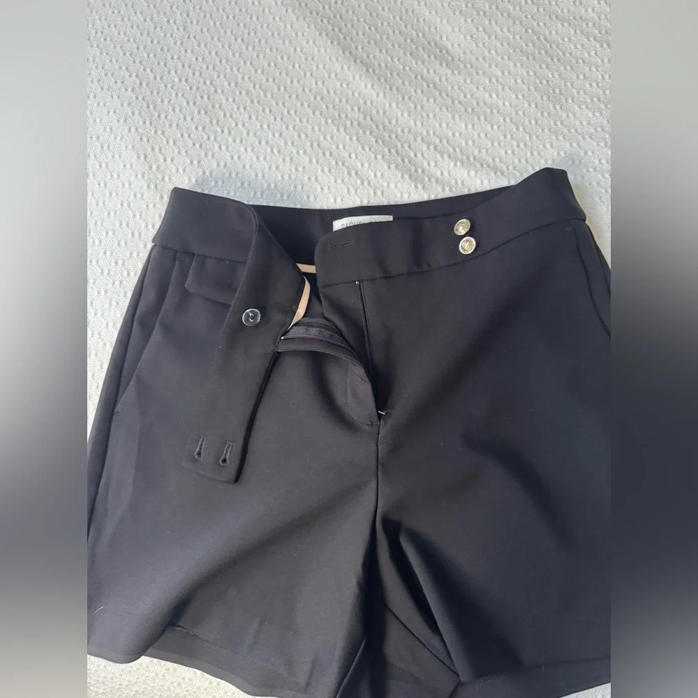 Rachel Zoe Elegant Black High Waist Dress Shorts Size 6